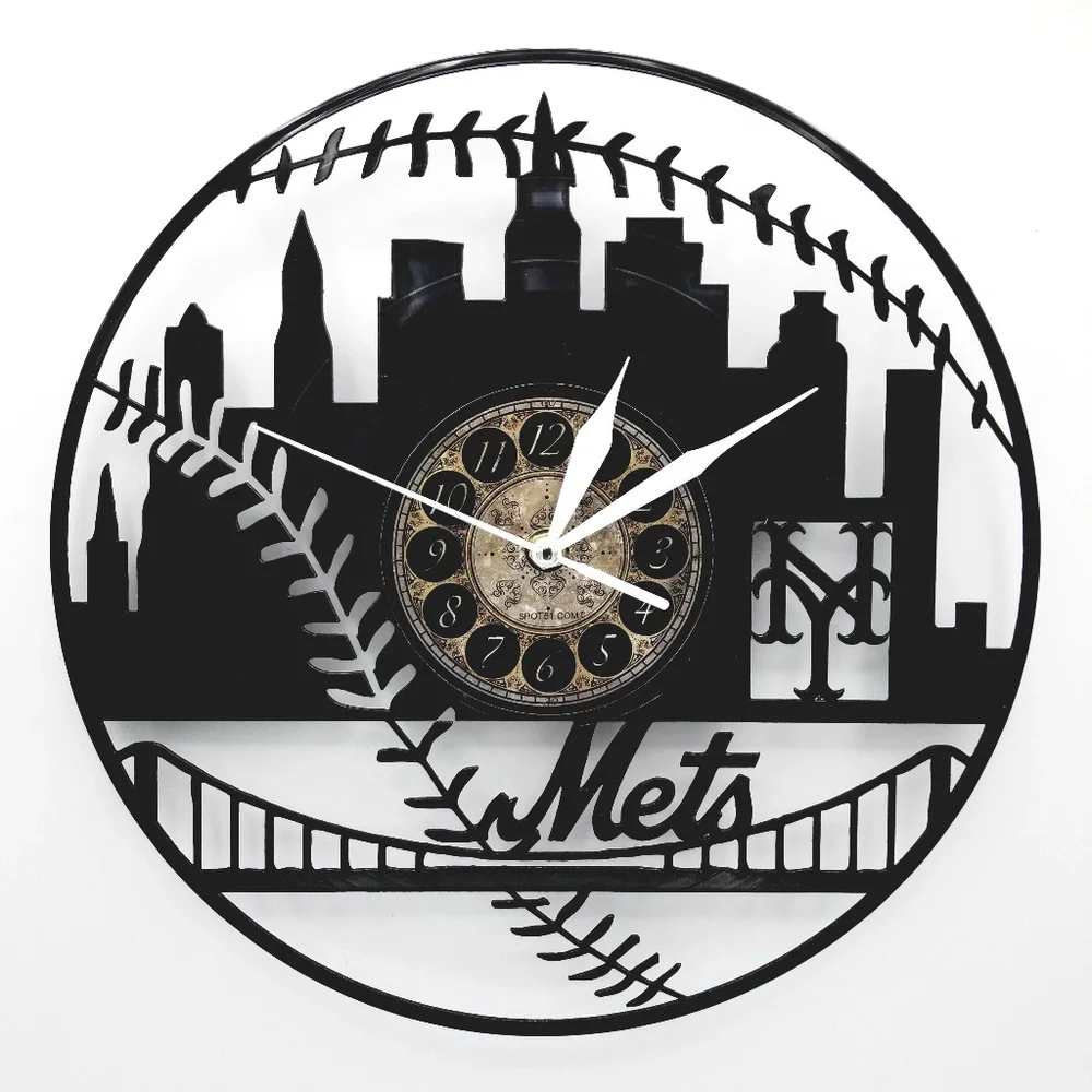NEY YORK METS vinyl record clock | Man Cave Wal Art NY Baseball Fan Gift